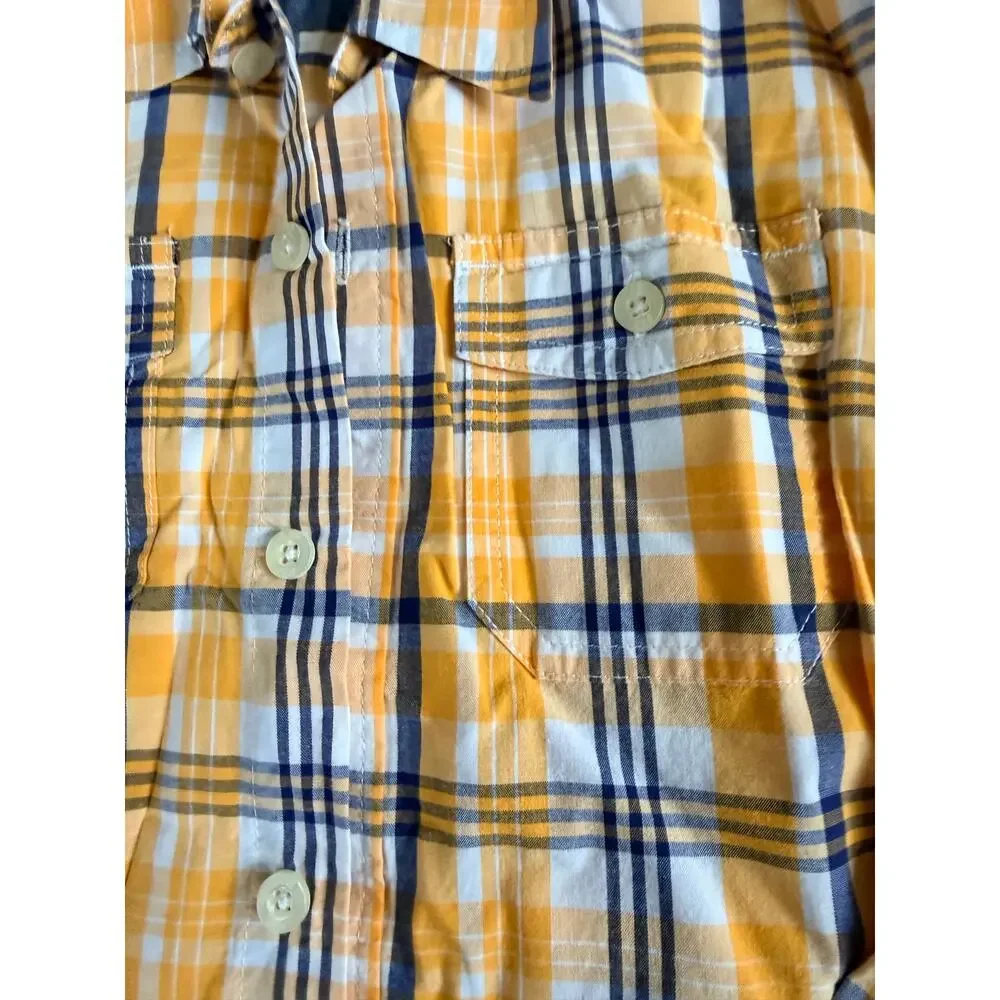 Gap Kids Yellow Plaid Button Down Shirt - Boys Size S (6/7)